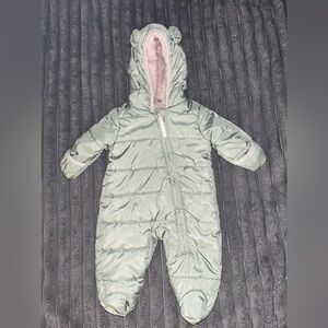 Cat & Jack Mint Green Baby Insulated Snowsuit with Ears